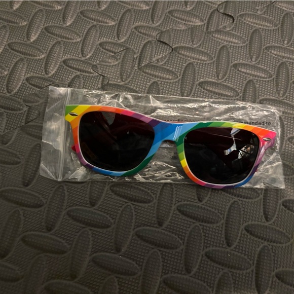 New Skittles Rainbow Retro Plastic Sunglasses Unisex Mens Womens Pride - Picture 1 of 4
